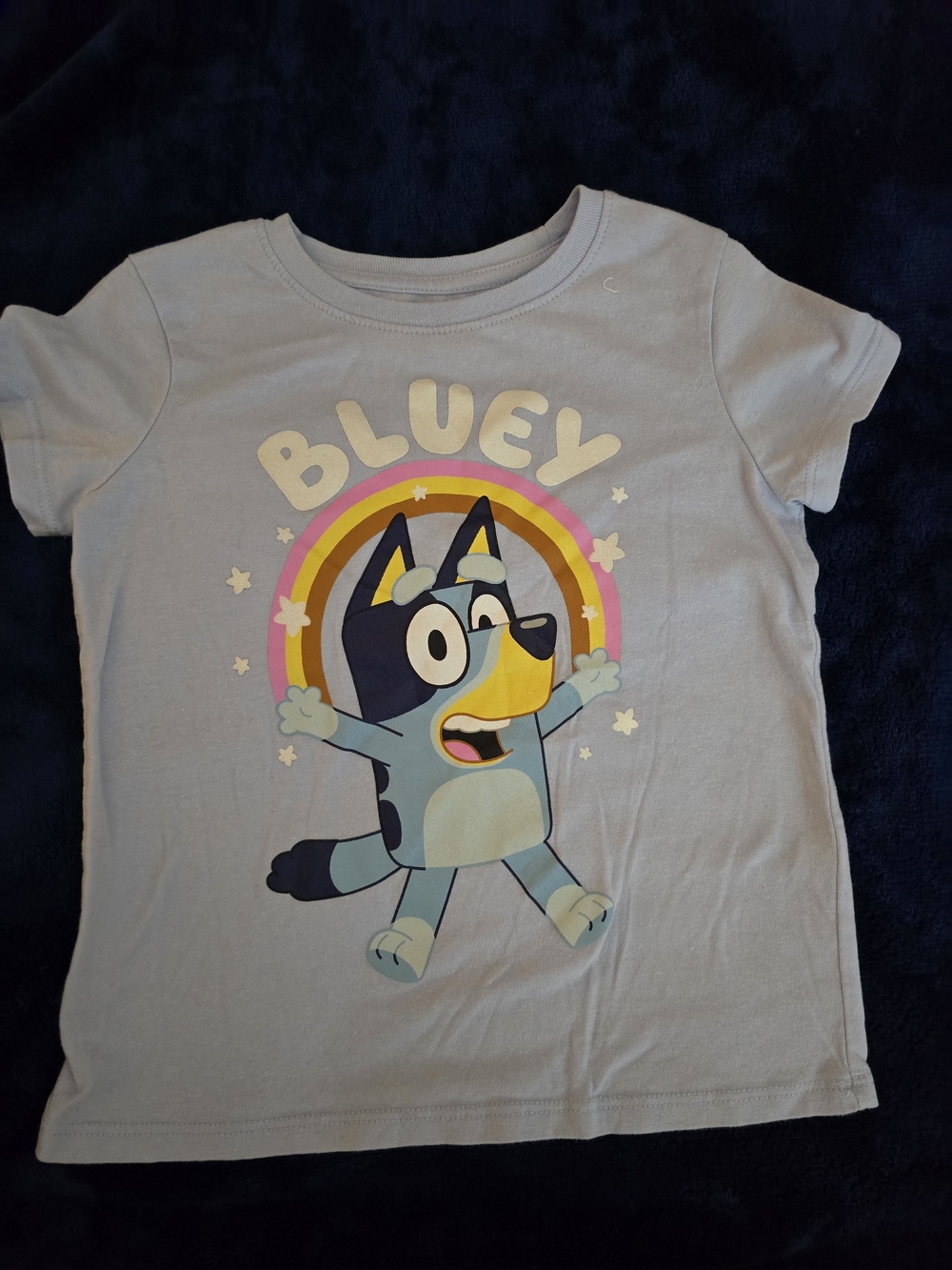 jumping beans Light Blue 'Bluey' Graphic Tee with Rainbow